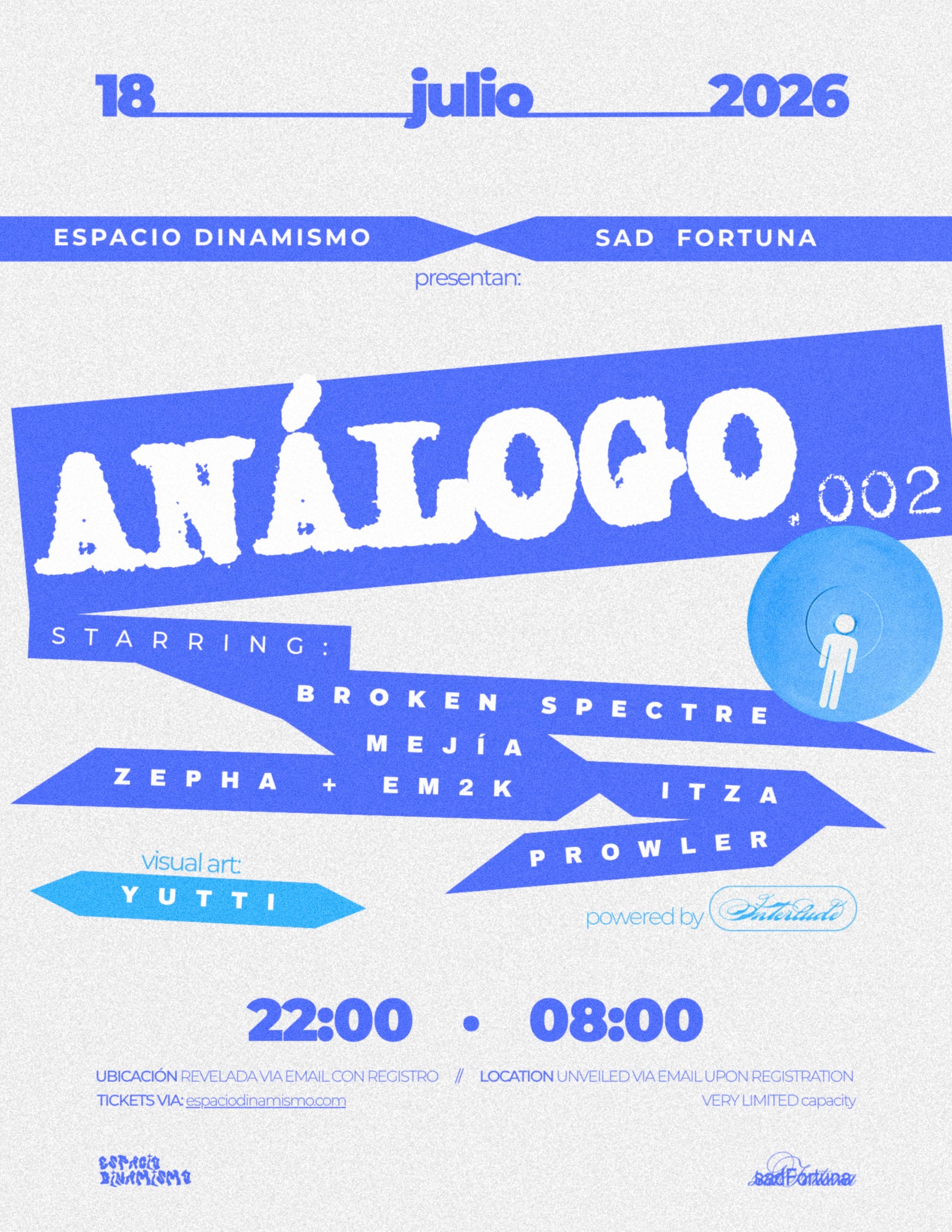 Espacio Dinamimo x Sad Fortuna ANALOGO .002 (3 Drinks)
